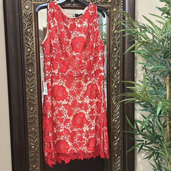 Red Floral Crochet Dress (JUNIOR SIZE) - Picture 9 of 15